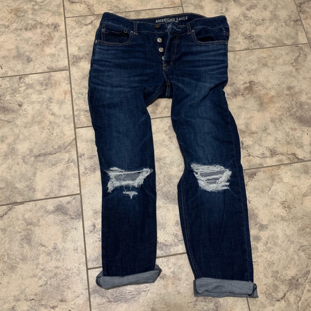 American Eagle Tom Girl Jeans 8 long